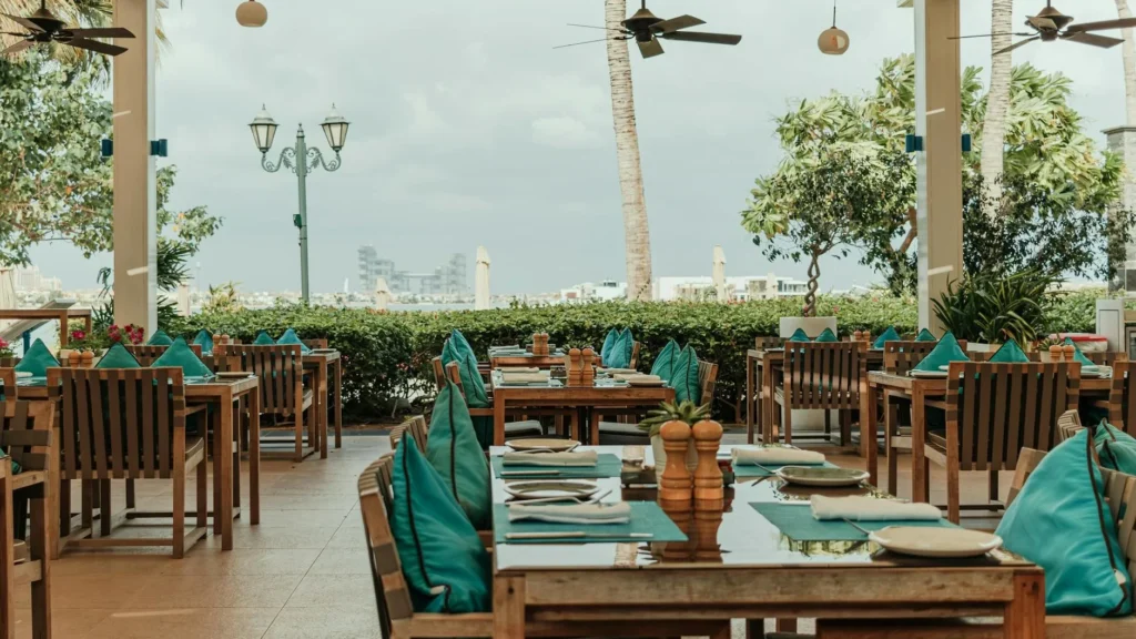 Beach Restaurant Sunset View Outdoor Dining
