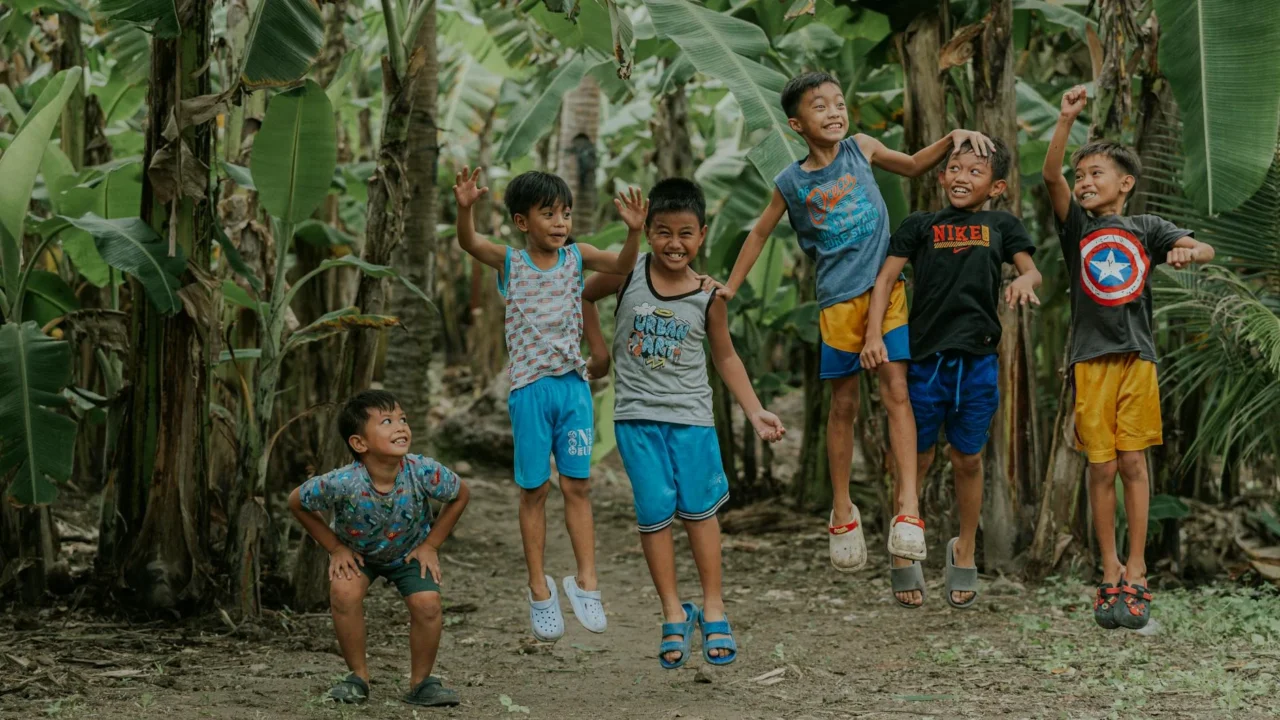 Bogor Landscape Green Hills Happy Kids