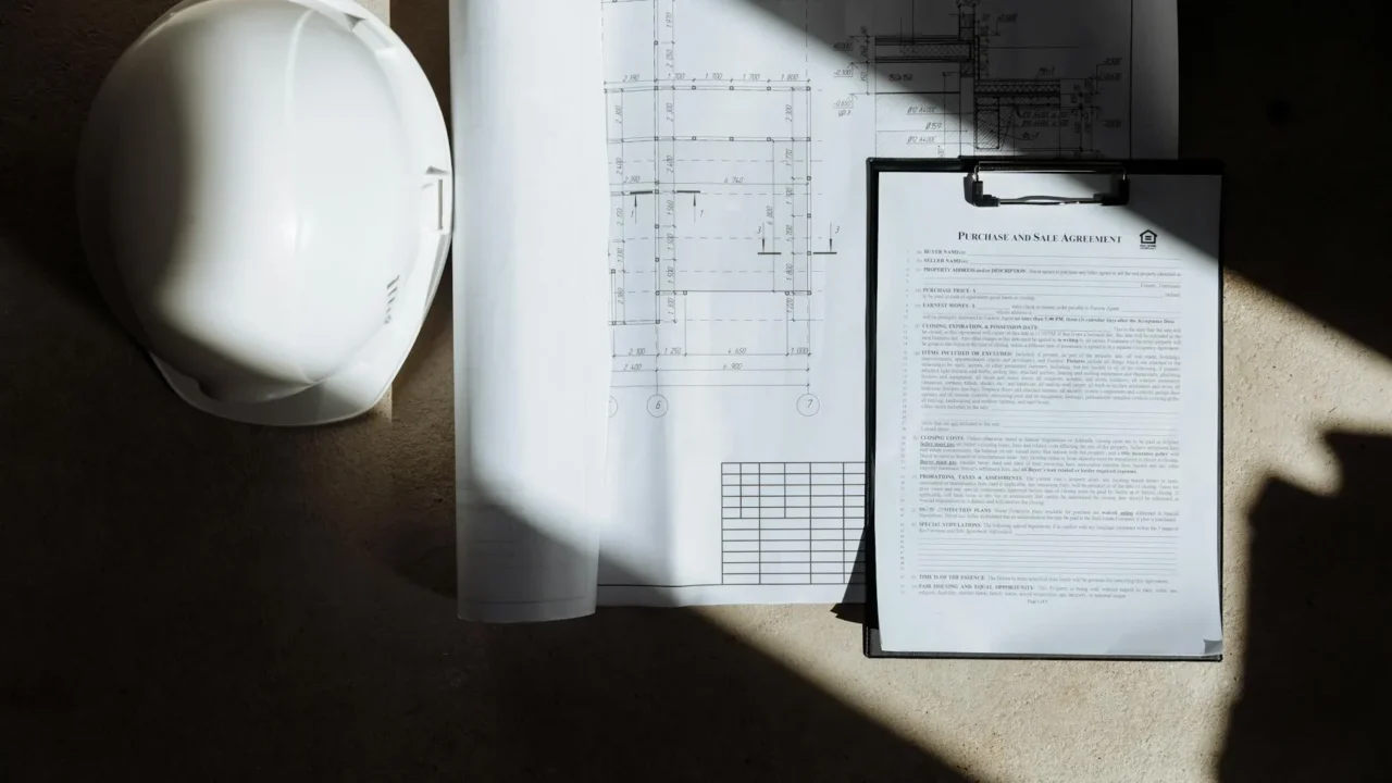 Construction Site Architect Blueprint