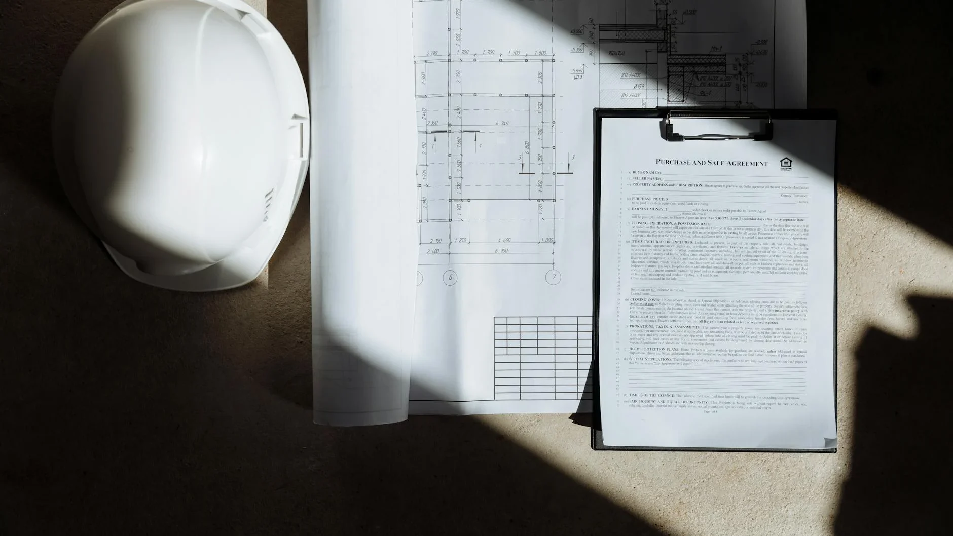 Construction Site Architect Blueprint