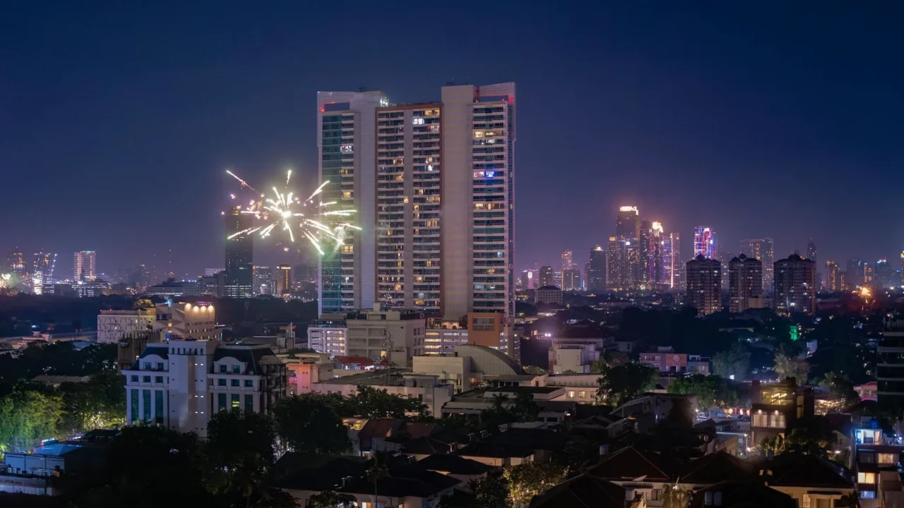 Jakarta Map City Skyline