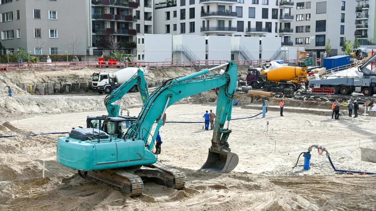 Mini Excavator Construction Site